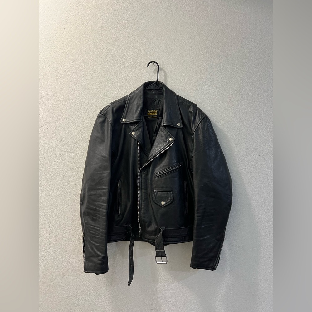 Protech Apparel Black Leather Jacket - image 2